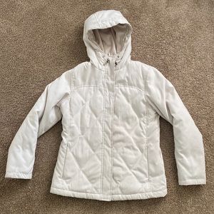 L.L. Bean Down Suede Jacket W/ Hood